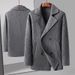Men's Clothing luxury mid length drop shoulder sleeve wide version wool coat men's autumn and winter double breasted double faced wool coat_viptrois.com