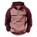 Pure 2025 Cross-Border Autumn Winter Hooded Youth Men's Workwear Color-Block Casual Sweatshirt Jacket_viptrois.com