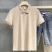 Men's Clothing Business Polo Shirt Pit Stripe Mercerized Polo Shirt Short Sleeve Summer Top Lapel Men's T_viptrois.com