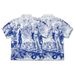Men's Clothing Leisure Fashion Retro Print Shirt Short Sleeved Couple Cardigan Men And Women_viptrois.com