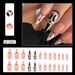 Halloween French Blood Drops Ghost Foreign Trade Long Fashion Sweet Cool Ins European And American Style Manicure 24 Pieces_viptrois.com