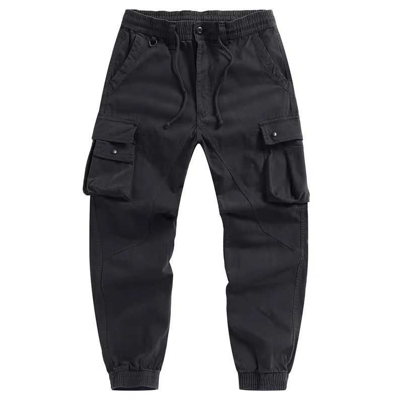 Men's Retro Cargo Jogger Pants - Functional Multi-Pocket Loose Fit Harem Pants For Urban & Streetwear Style_viptrois.com