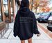 Popular Women's Letter Pattern Printed Back Drawstring Long Sleeve Hoodie Pocket Sweatshirt_viptrois.com