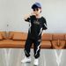 Boys' Korean-Style Summer Outfit - Trendy Short-Sleeve Two-Piece Set For Little Gentlemen, Breathable & Stylish Kids' Clothing_viptrois.com