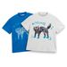 Men's Clothing Fun Cat Cartoon Small High Collar Short Sleeve T Shirt Women's Summer Design Short Slim Shoulder Top Trend_viptrois.com