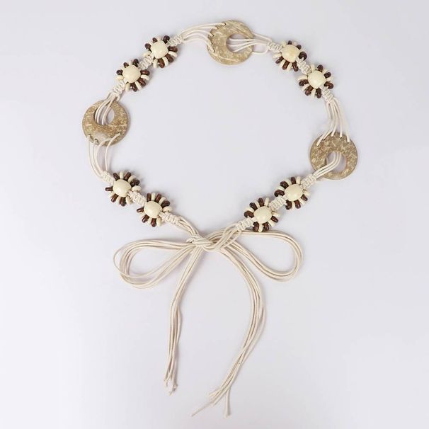 Braided Belt 1PC Literary Retro Ethnic Wax Rope Casual Waist Cinching Decorative Dress Waist Rope_viptrois.com
