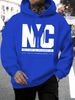 Men's Autumn And Winter Casual Fashion Loose Hooded Sweatshirt Letter Print Warm Long Sleeved Pullover_viptrois.com