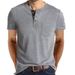 Men's Outdoor Tactical Henry Crew Neck Short-sleeved T-shirt, European And American Classic Casual Men's PoIo Shirt Top_viptrois.com