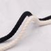 Shoelaces Fashion Round Solid Black Solid Bold Classic Polyester Cotton 7mm Mountaineering Sports Shoes With Rope_viptrois.com