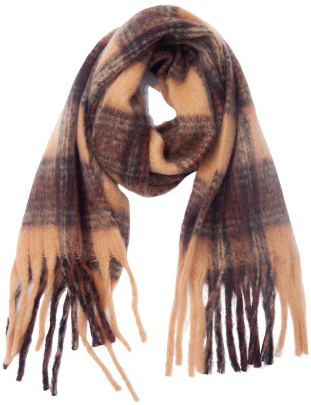 Unisex Shawl Autumnwinter circle shawl with thick coffee Maillard scarf_viptrois.com