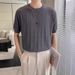 Men's Clothing New Style Half Sleeved Men's Short Sleeved Thin Bottoming Shirt Striped T Shirt_viptrois.com