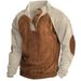 Pure Pure 2024 Cross-Border Independent Station European Size Autumn Winter Men's Casual Henley Sports Sweatshirt Top_viptrois.com