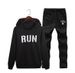 Men's Printed Hoodie & Jogger Set | Lightweight Sportswear | Sizes M-XXXXL (Black/Navy/Light Gray)_viptrois.com
