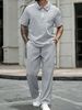 2026 Summer Men's Casual Sportswear Jacket With Collar And Zipper, Short Sleeve Pants, Casual Fashion Polo Shirt_viptrois.com