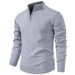 "Men's Half-Zip Fleece Lined Sweater – Trendy Autumn & Winter Pullover, Lightweight & Warm (M-4XL)"_viptrois.com