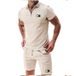 Men's Clothing Men's Spring And Summer Casual Trend Polo Suit Letter Printing Suit_viptrois.com