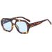 Men's Sunglasses New Double Beam Irregular Large Frame Sunglasses Polygonal Fashion Personality Sunglasses Simple Advanced Flat Mirror_viptrois.com