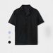 Men's Clothing Summer Men's Tops Cuban Collar Short Sleeve Shirt Loose Half Sleeve Non Iron Shirt_viptrois.com