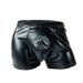 Pulse Men's PU Leather Pure Cotton Crotch Sexy Boxer Shorts Low Waist Hip Lift Dance Hall Foreign Trade Europe_viptrois.com