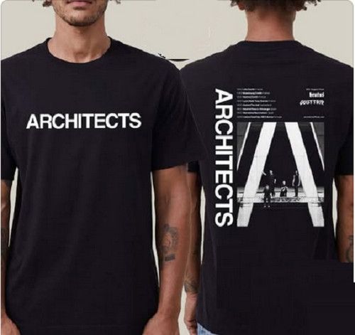 Architects Spring EU Tour Dates 2025 Artwork Two Sides Unisex 100% Cotton T-shirt Mens Tees Top._viptrois.com