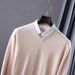 Nordmann Business Casual Loose Men Knitted Sweater 100% Pure Wool V-Neck Sweetheart Neck Base Shirt Autumn Winter Solid Color_viptrois.com