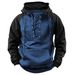 2026 Men's Autumn And Winter Hooded Youth Sweater Men's Tooling Contrast Color Casual Sweater Jacket_viptrois.com