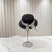 Women's Straw Hats New Style Ink Painting Small Brim Flat Top Straw Hat Retro Hat Summer Seaside Holiday Sun Hat_viptrois.com