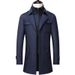 Men's Clothing Wool Blend Overcoat With Belt - Classic British Style Long Coat For Winter, Business & Casual Wear (Grey, Black, Navy, Camel, Brown)_viptrois.com