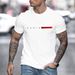 Men's Summer Casual Fashion Short Sleeve T Shirt, American Simple Paris/BOSTON Striped Print Crew Neck T Shirt_viptrois.com
