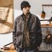 Men's Clothing retro soft leather jacket men's spring and autumn loose motorcycle clothing tough handsome leather jacket men autumn_viptrois.com