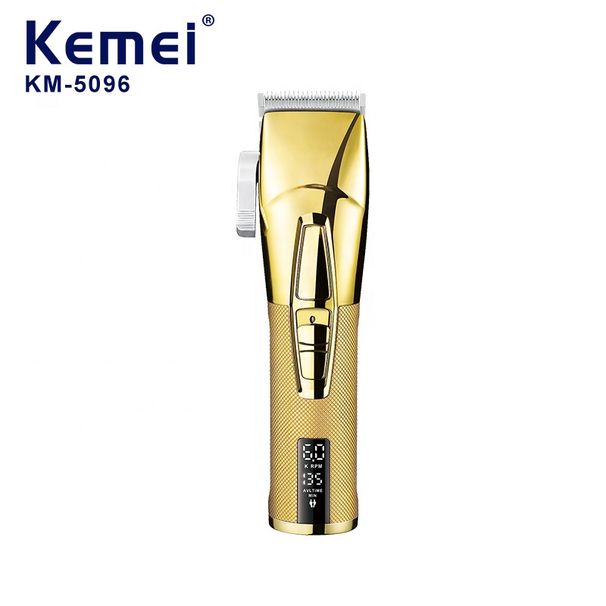 Kemei KM-5096 8 Limit Comb Usb Digital Display Rechargeable Clipper For Man Electric Steel Blade Metal Hair Cutting Hine_viptrois.com