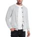 Men's Retro Fleece Baseball Jacket – Stand Collar, Button-Up, Loose Fit (Navy/Black/Red/Light Gray/Royal Blue, S-XXXL)_viptrois.com