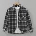 Retro Plaid Long Sleeved Shirt For Men, Fashionable And Versatile, Artistic And Casual Loose Top_viptrois.com