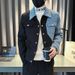 Blue Denim Patchwork Jacket Coat Brand Niche Design Sense Top Autumn New Style Handsome Trendy Men's Clothing_viptrois.com