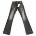 Foreign Trade American-style Cleanfit Black And Gray Textured Cool Style Washed Vintage Jeans, Slightly Flared,_viptrois.com