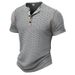 Summer Sports Fitness Slim Fit Breathable Men's Short Sleeve T-Shirt Men's Muscle Henry Shirt Men's T-Shirt_viptrois.com