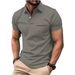 2025d Trendy Sports Casual Men's Plus Size Summer Thin Solid Color Short Sleeve_viptrois.com