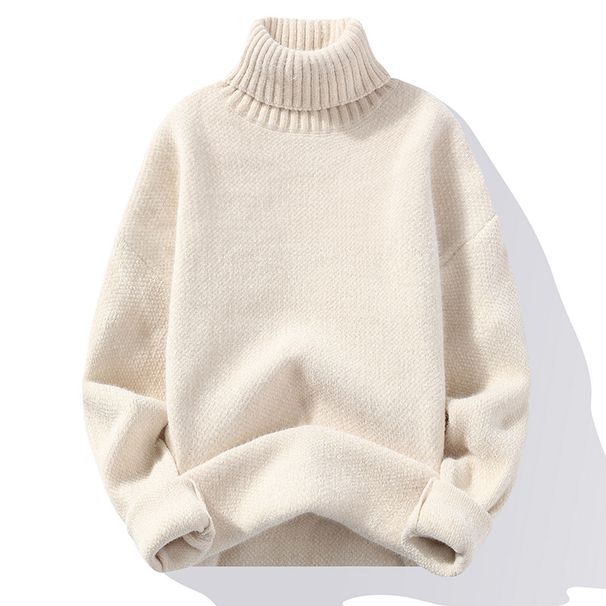 "Men's High Neck Pullover Sweater – Soft Knit Base Layer For Casual & Layered Outfits, Plus Size Available"_viptrois.com