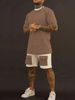 Men's Short Sleeved Casual Sportswear Set Crew Neck Multi Pocket Summer_viptrois.com