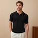 Men's Clothing Men's Polo Shirt Solid Color Light Mature Commuting Basic Thin Lapel Men's Short Sleeve_viptrois.com