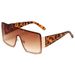 Large Square Frameless Sunglasses – Trendy One Piece Design With Ocean Blue Lenses, Fashion Statement For Women_viptrois.com