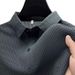 Polo Shirt Men's Summer New Solid Color Lapel Half Sleeved Shirt Top Trendy Short Sleeved T Shirt_viptrois.com