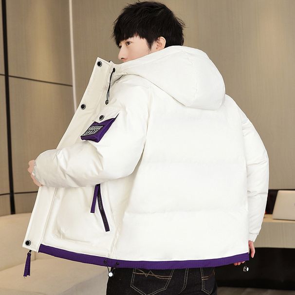 Cotton Men's Coat New Versatile Thick Winter Clothes Hooded Student Down Cotton Jacket_viptrois.com