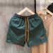 Unisex Quick-Dry Color Block Sport Shorts - Breathable 3/4 Length Athletic Running Shorts For Men And Women_viptrois.com