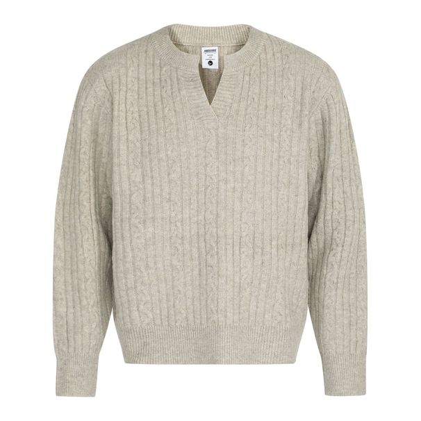 G215 High-End Neutral Simple Sweater Old Money Style Design Trendy Men's Loose Long Sleeve Knitwear_viptrois.com