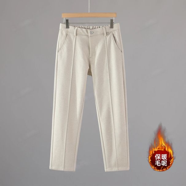 High-Quality Autumn Winter Luxury Heavyweight Design Straight Woolen Pants Men's Warm Fashion Casual Versatile_viptrois.com
