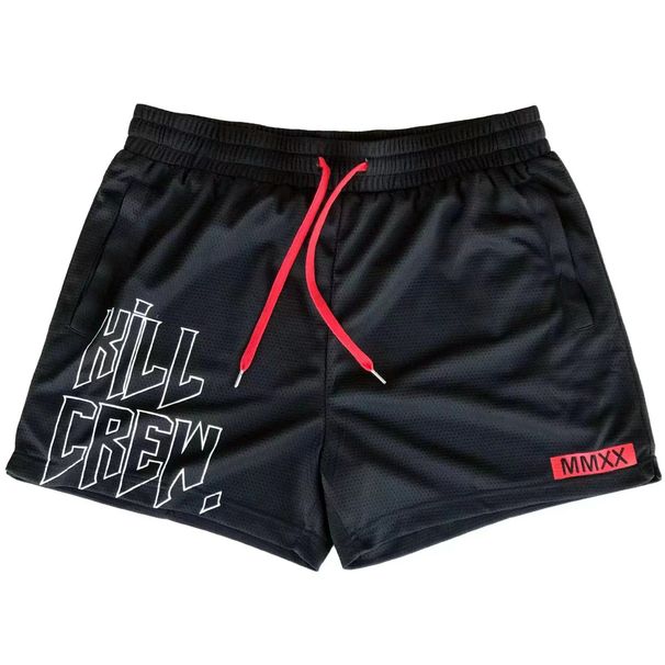 Men's Clothing Mesh Quick Drying Trendy Shorts Boxing Leg Training Three Point Pants Muscle Fitness Long Distance Running Basketball Shorts_viptrois.com