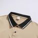 Men's Clothing Men's T Shirt Casual Button Short Sleeved Jacquard Collar Polo Shirt Business Lapel Shirt_viptrois.com