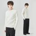 Nordmann APO Clothing|Cross-Border Men's Sweater Autumn Korean Style Loose Seagull Collar Polo Base Long Sleeve Knitted Shirt_viptrois.com