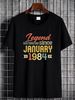 ULTRABASIC Men's T-Shirt Legend Since January 1984 - Funny 37th Birthday Gift Te Top For Everyday Wear Comfortable Fashion Casual Streetwear Soft_viptrois.com
